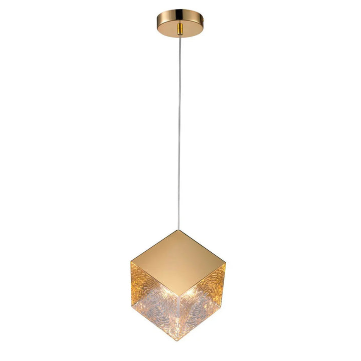 KUBO Glass Pendant Light in Gold or Black Pendant