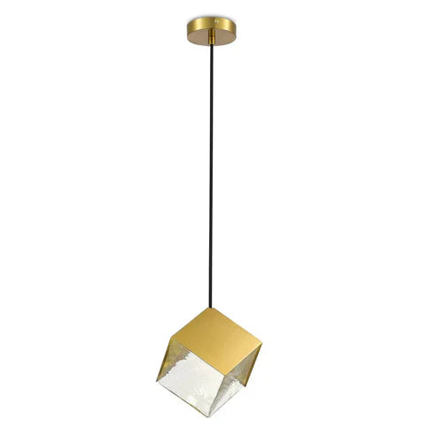KUBO Glass Pendant Light in Gold or Black Black Pendant