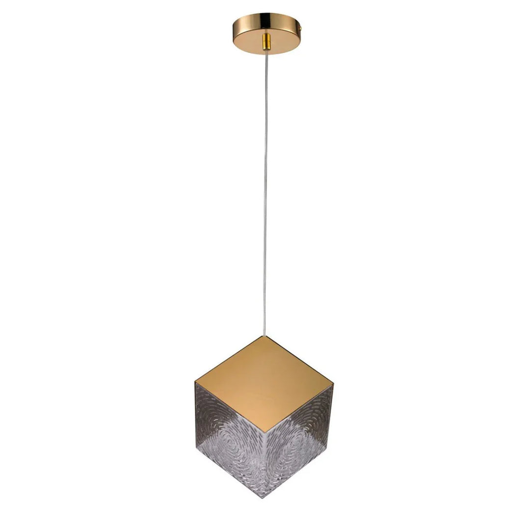 KUBO Glass Pendant Light in Gold or Black Pendant