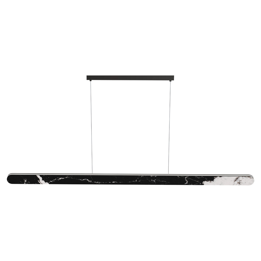 Calibo Lanner 1500mm Crafted Marble LED Linear Pendant - Black Black pendant