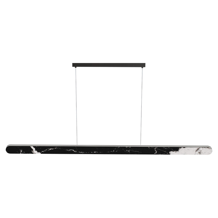 Calibo Lanner 1500mm Crafted Marble LED Linear Pendant - Black Black pendant