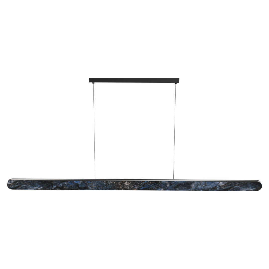 Calibo Lanner 1500mm Crafted Marble LED Linear Pendant - Black Blue pendant
