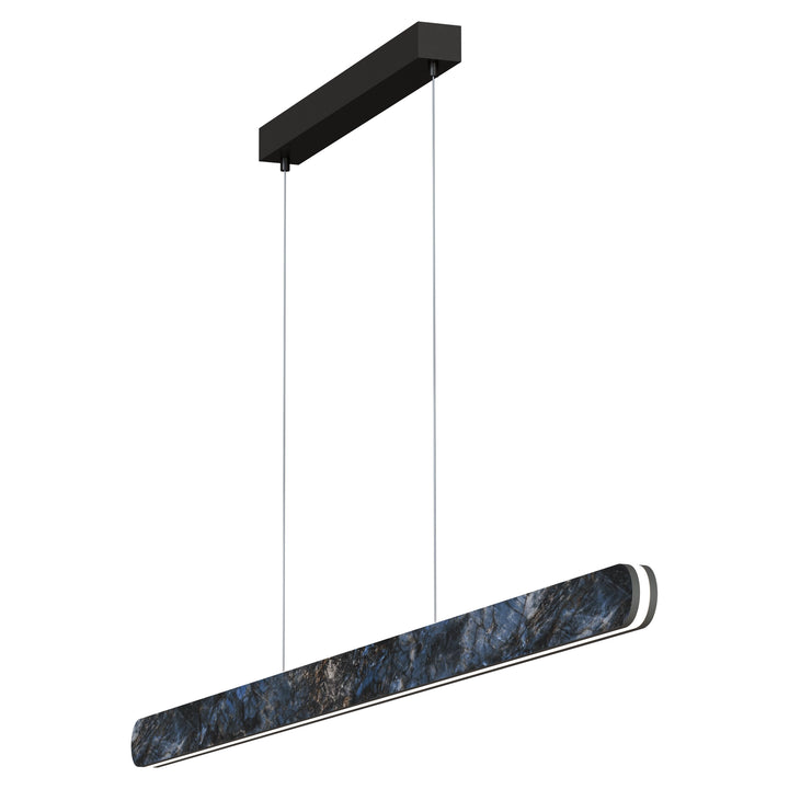 Calibo Lanner 1500mm Crafted Marble LED Linear Pendant - Black pendant