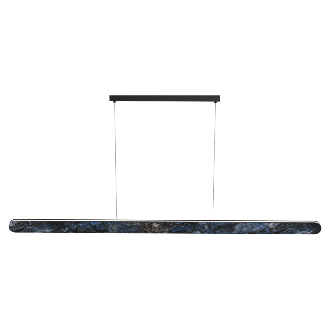 Calibo Lanner 1500mm Crafted Marble LED Linear Pendant - Black pendant