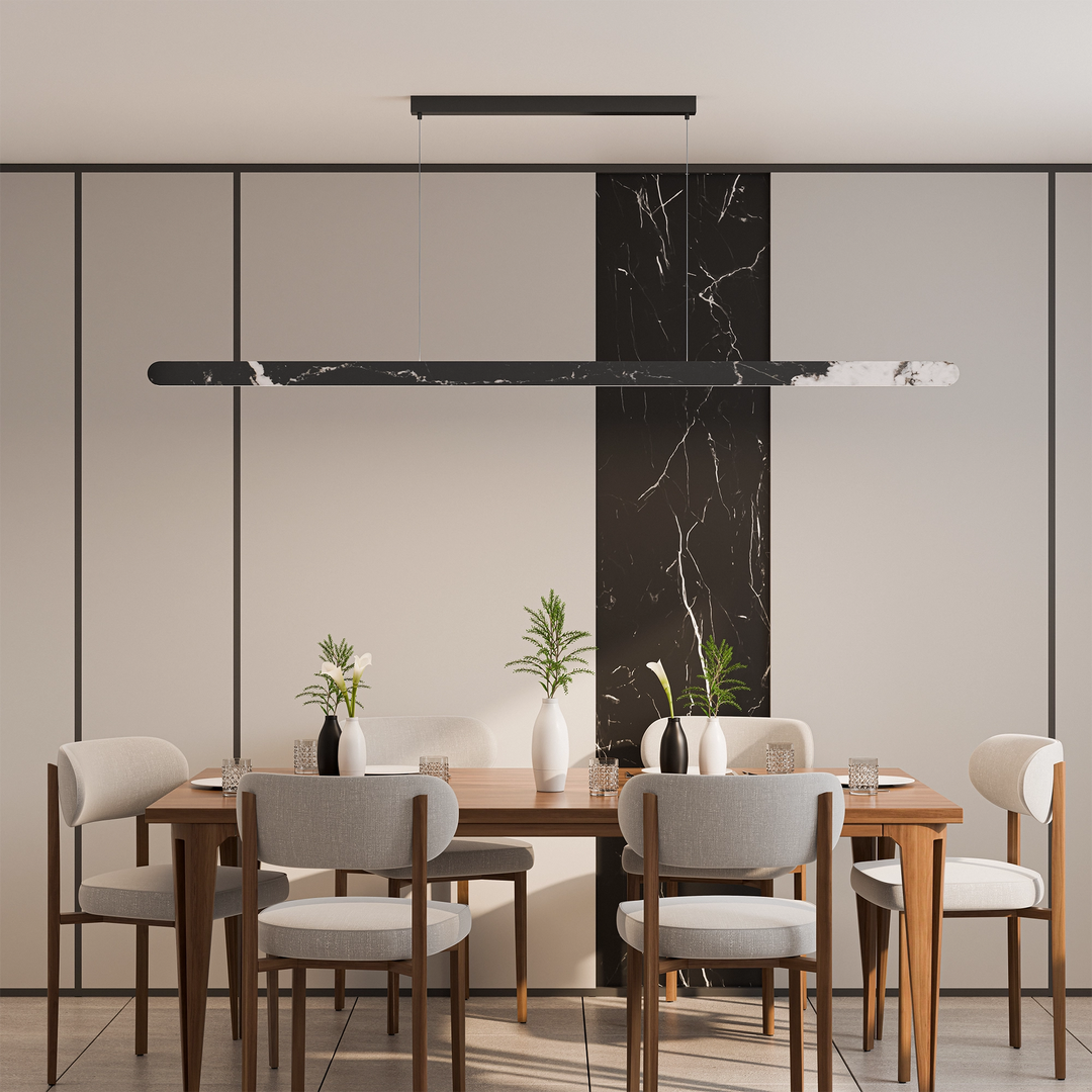 Calibo Lanner 2000mm Crafted Marble LED Linear Pendant pendant