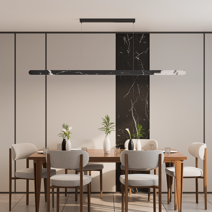 Calibo Lanner 2000mm Crafted Marble LED Linear Pendant pendant