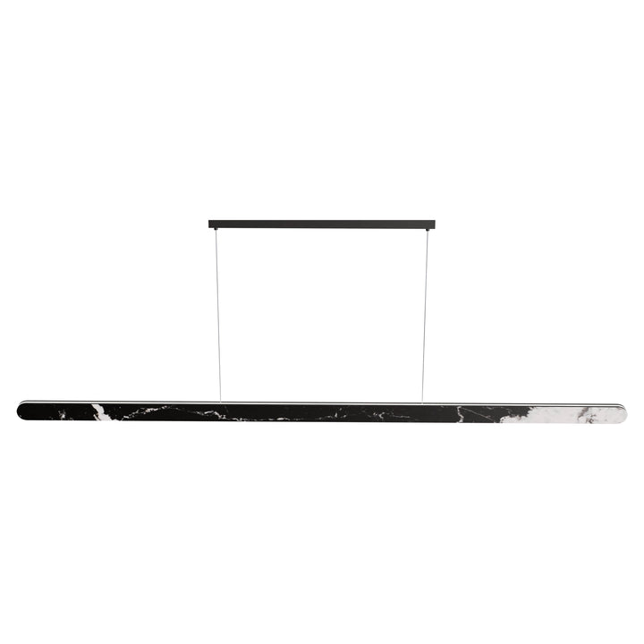Calibo Lanner 2000mm Crafted Marble LED Linear Pendant Black pendant