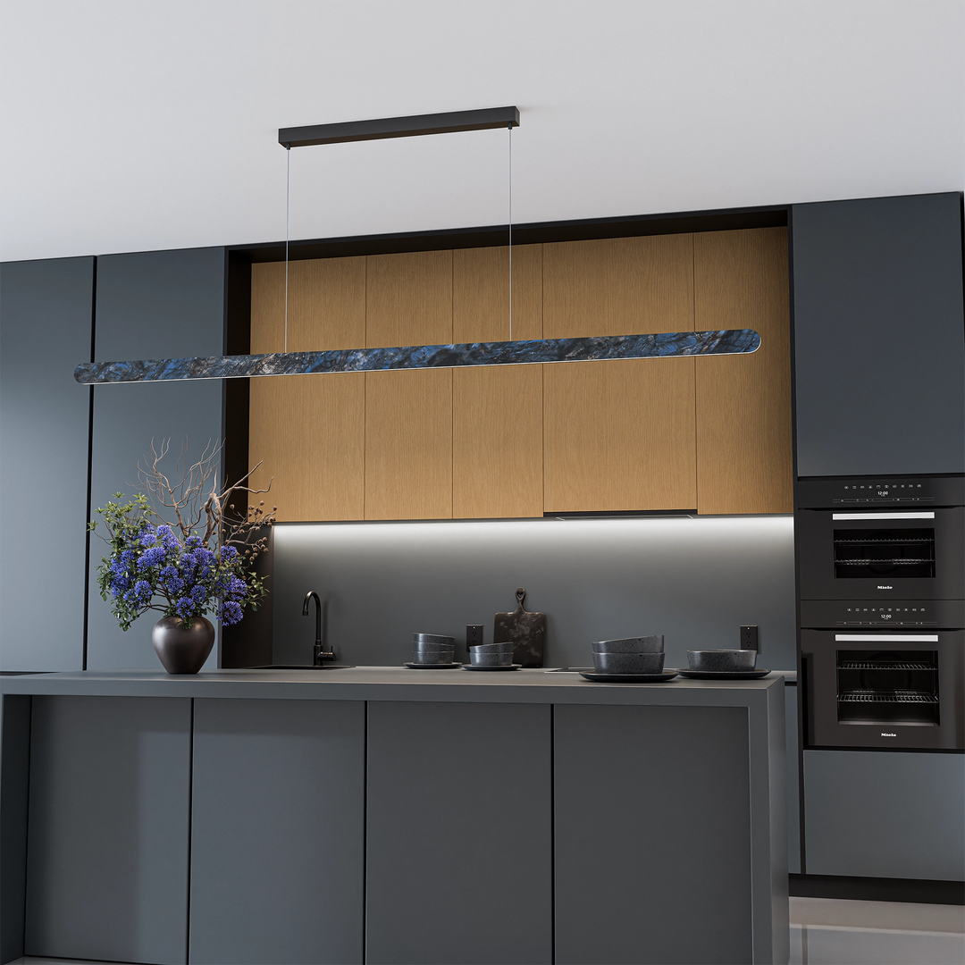 Calibo Lanner 2000mm Crafted Marble LED Linear Pendant pendant