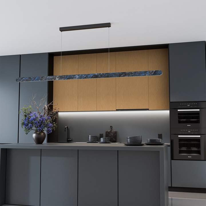Calibo Lanner 2000mm Crafted Marble LED Linear Pendant pendant
