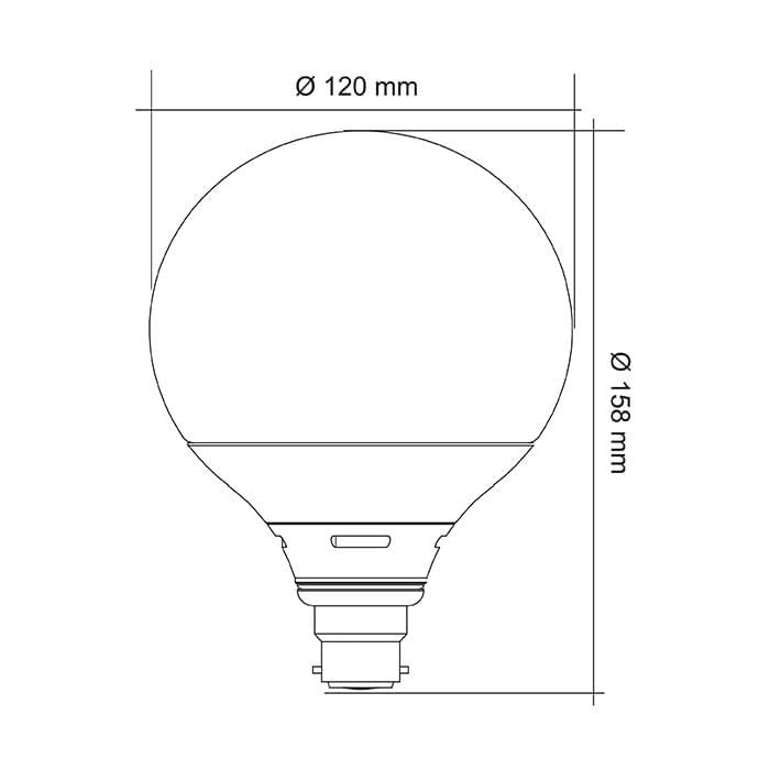 SAL SPHERICAL OPAL DIMMABLE LG125 - 12W