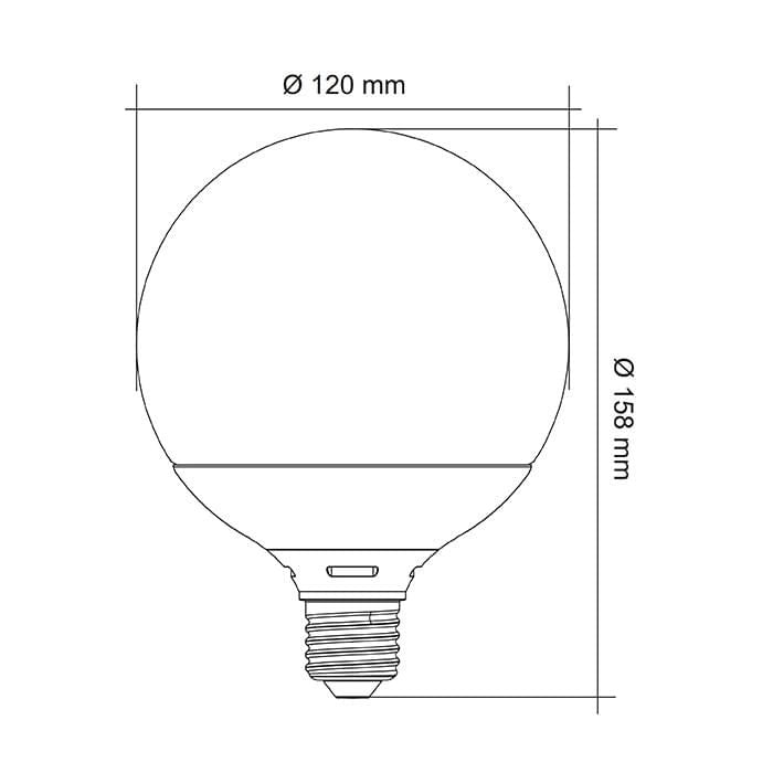 SAL SPHERICAL OPAL DIMMABLE LG125 - 12W