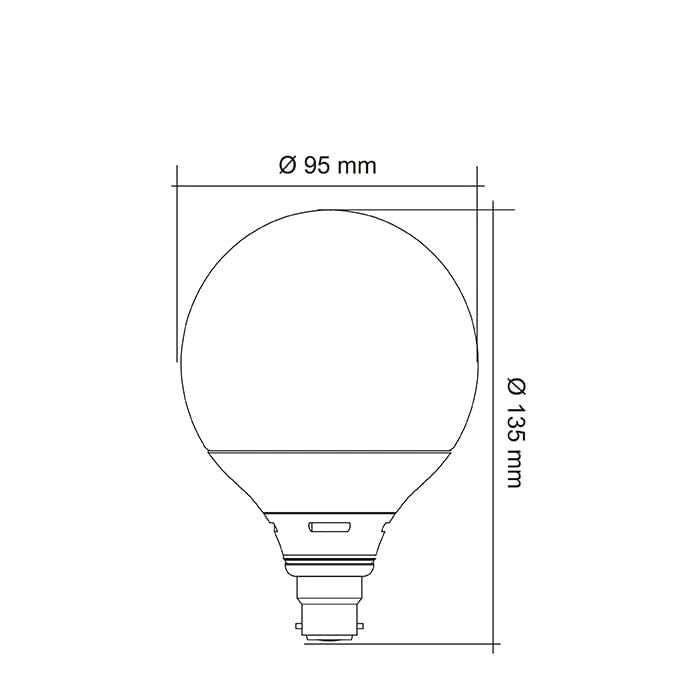 SAL SPHERICAL OPAL DIMMABLE LG95 - 10W