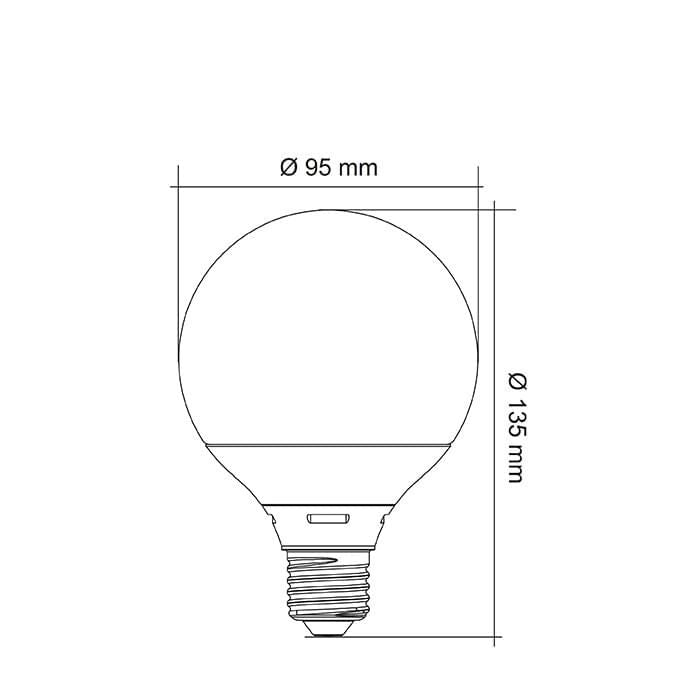 SAL SPHERICAL OPAL DIMMABLE LG95 - 10W