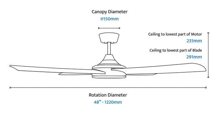 Breeze Silent AC Celling Fan