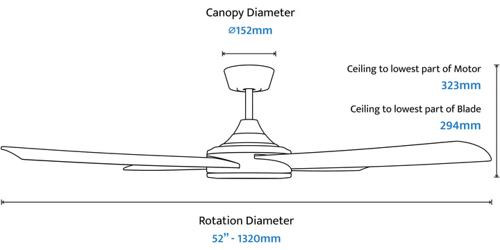 Calibo Breeze Silent Pro AC Ceiling Fan with Wall Control Celling Fan