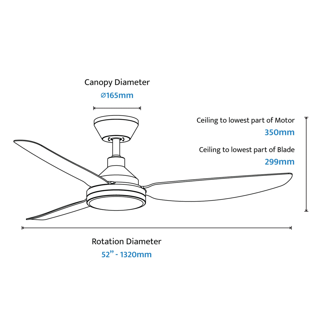 Clayfield DC Ceiling Fan with Light Ceiling Fan