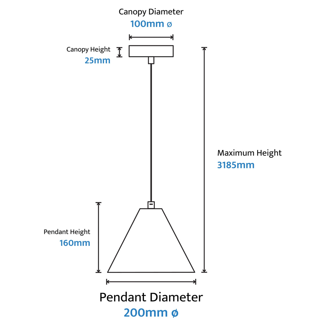 Calibo Orville Modern Travertine Stone Cone Pendant Pendant