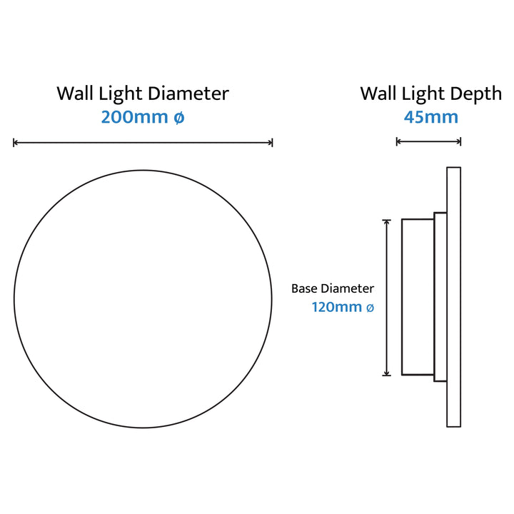 Calibo Orville 200mm/300mm Travertine Stone Eclipse Wall Light - Beige