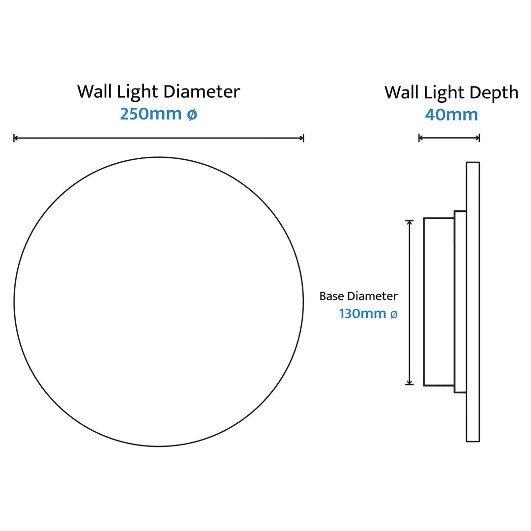 Calibo Orville 200mm/300mm Travertine Stone Eclipse Wall Light - Beige