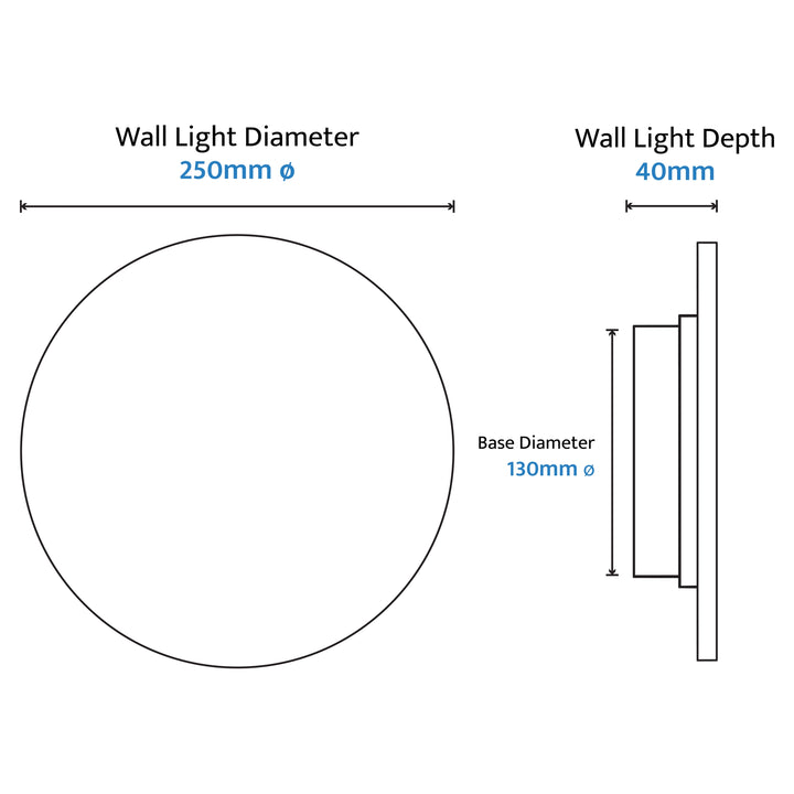 Calibo Orville 200mm/300mm Travertine Stone Eclipse Wall Light - Beige