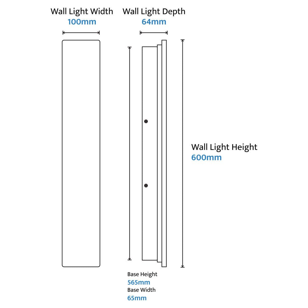 Calibo Orville Travertine Stone Slim Outdoor LED Wall Light WALL LIGHT