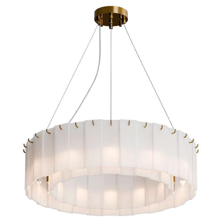 Calibo Mirage 12 Light Alabaster Stone 600mm Round Pendant Pendant