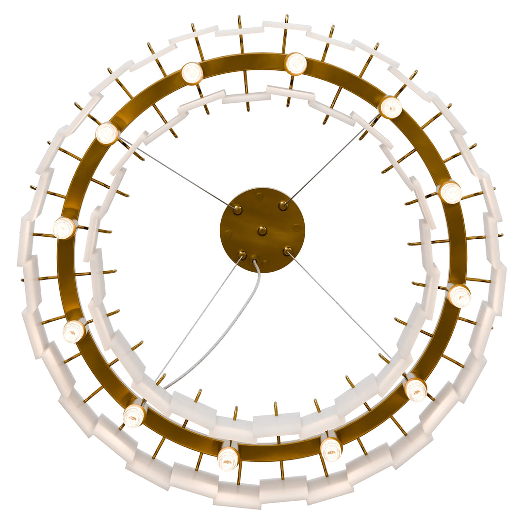 Calibo Mirage 12 Light Alabaster Stone 600mm Round Pendant Pendant