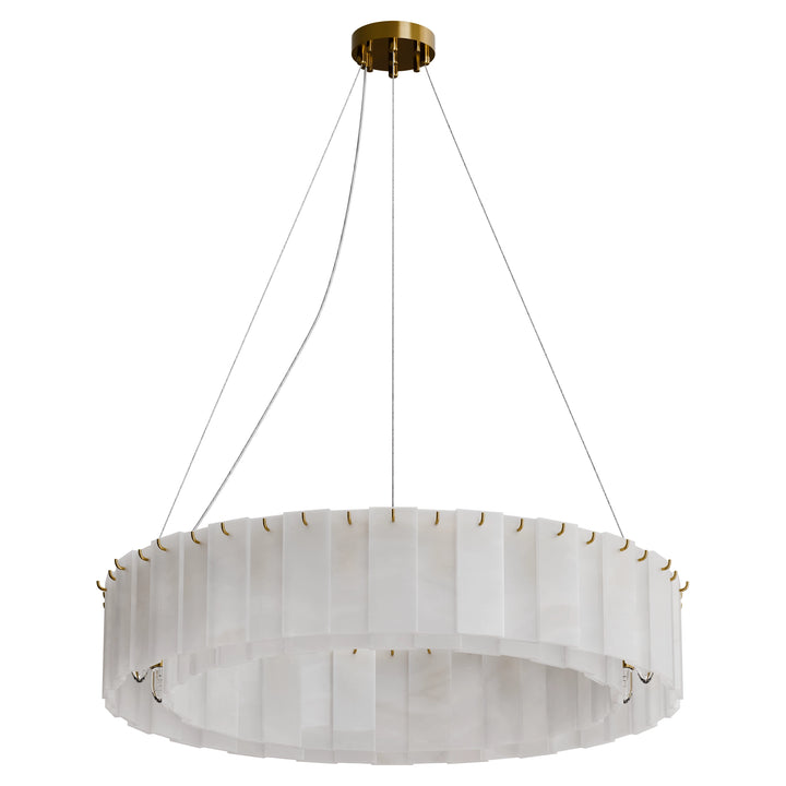 Calibo Mirage 18 Light Alabaster Stone 800mm Round Pendant Pendant