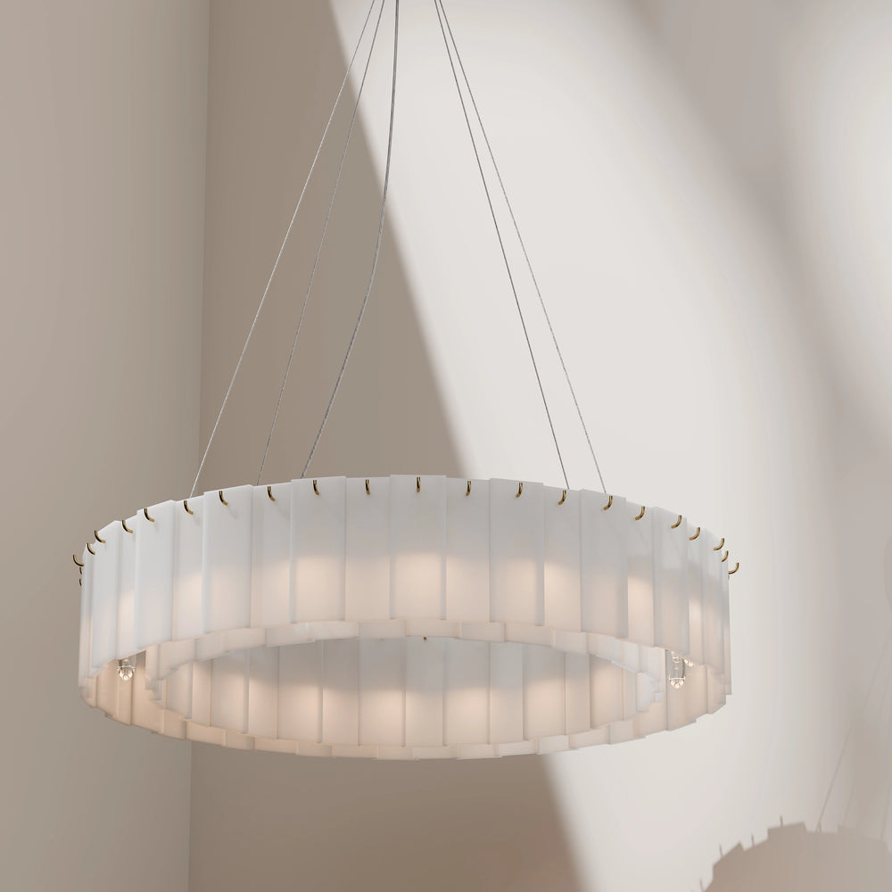 Calibo Mirage 18 Light Alabaster Stone 800mm Round Pendant Pendant
