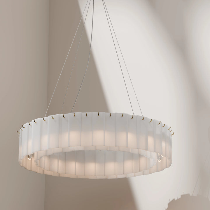 Calibo Mirage 18 Light Alabaster Stone 800mm Round Pendant Pendant