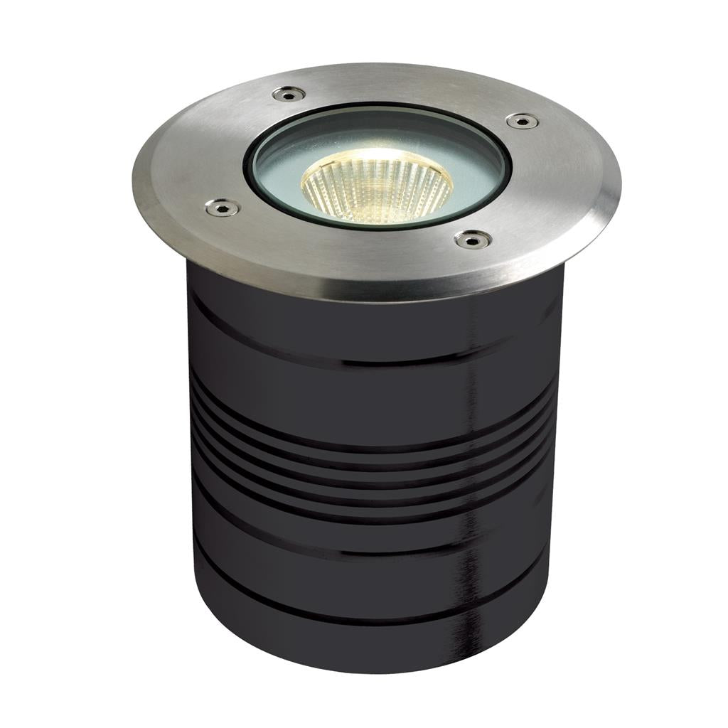 MODULA-ROUND 24V 9W LED Inground Light Aluminium Finish - 3000K or 5000K