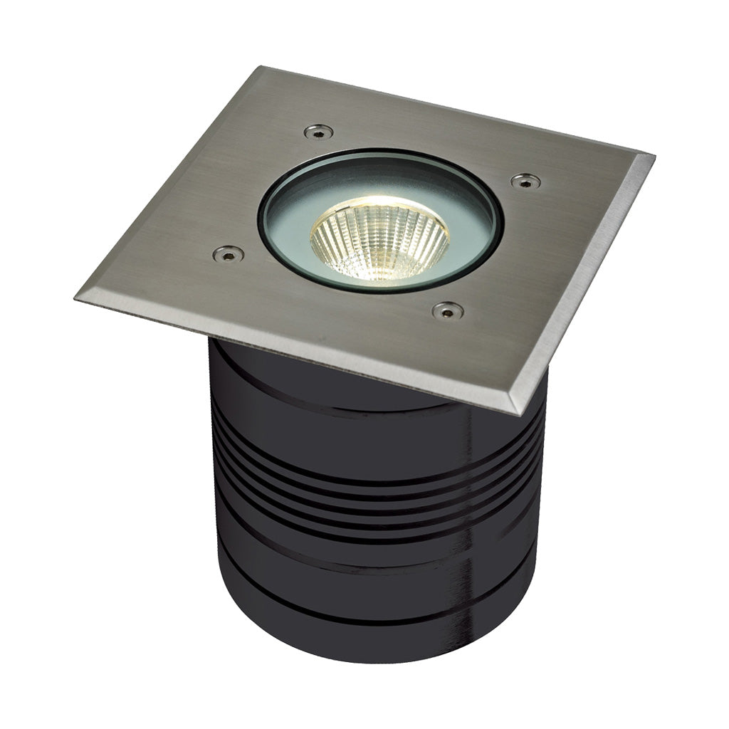 MODULA-SQUARE 24V 9W LED Inground Light Aluminium Finish - 3000K or 5000K