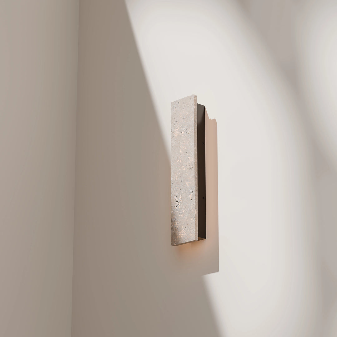Calibo Orville Travertine Stone Slim Outdoor LED Wall Light WALL LIGHT