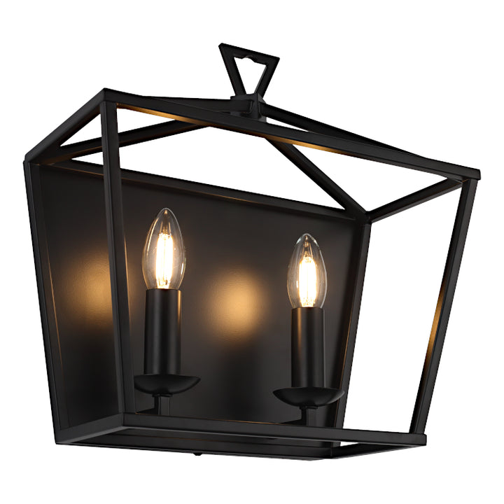 Perigan 2lt Wall Light Black WALL LIGHT