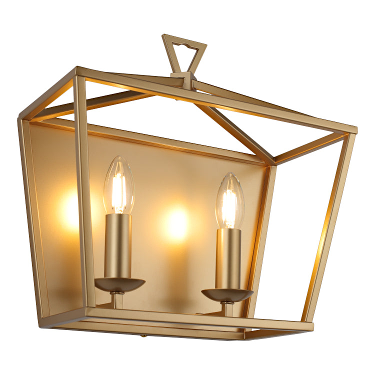 Perigan 2lt Wall Light Matt Gold WALL LIGHT