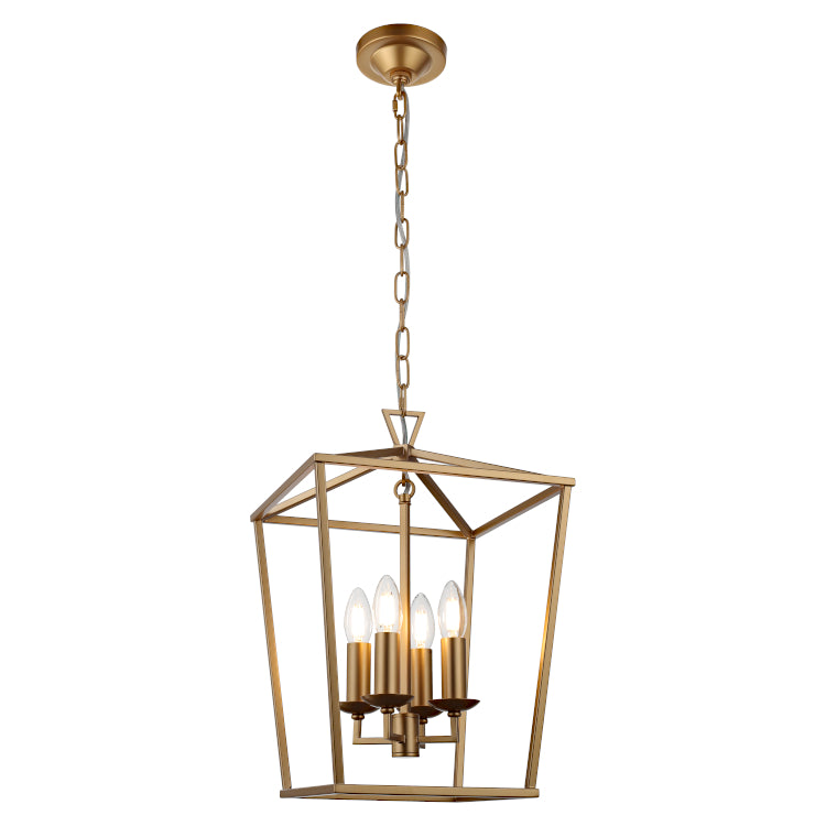 Perigan 4lt Pendant Matt Gold Chandelier