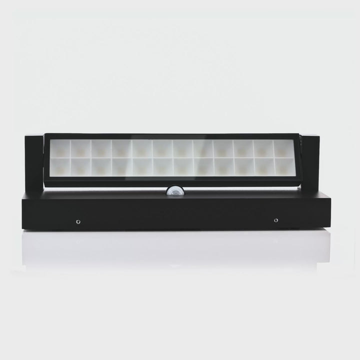 HV3733T-BLK-PIR - Locu Aluminium Black Adjustable 36W LED Floodlight with Sensor