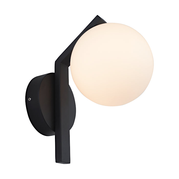 Rayna IP Rated 1lt Wall Light Black WALL LIGHT