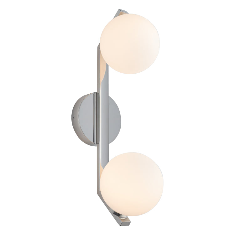 Rayna IP Rated 2lt Wall Light Chrome WALL LIGHT