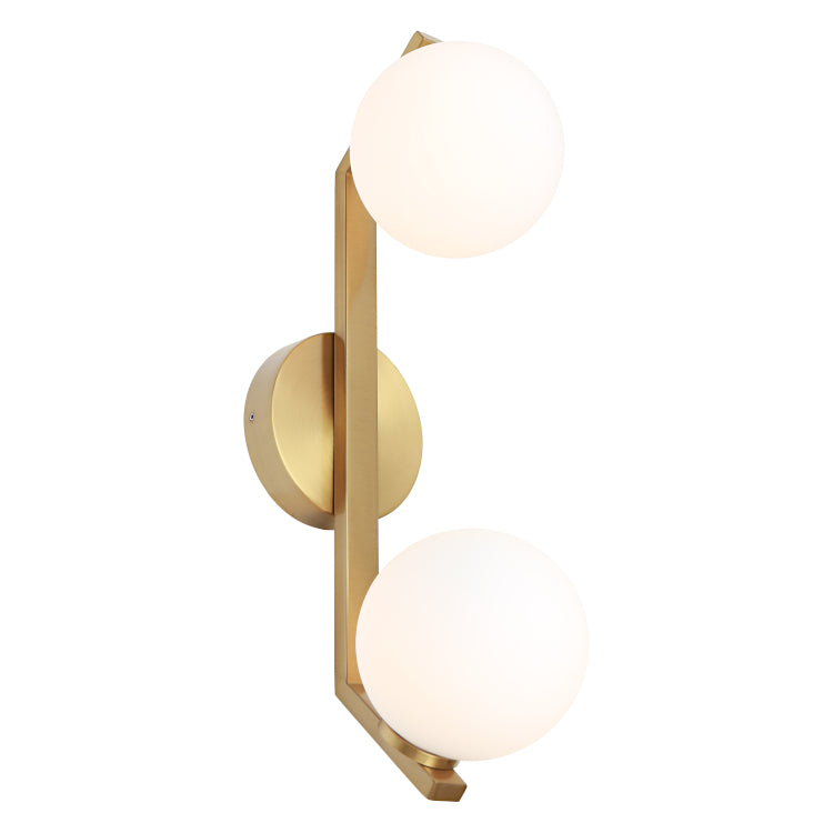 Rayna IP Rated 2lt Wall Light Gold WALL LIGHT