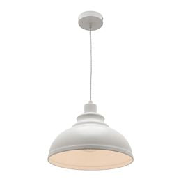 Cougar Risto 1lt Pendant. single white pendant