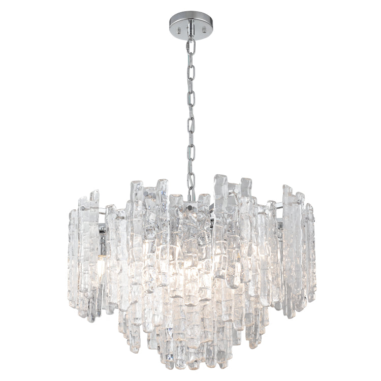 Riviera 10lt Pendant Chrome/Gold Chrome Chandelier