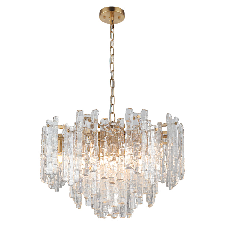 Riviera 10lt Pendant Chrome/Gold Gold Chandelier