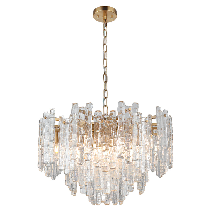 Riviera 10lt Pendant Chrome/Gold Gold Chandelier