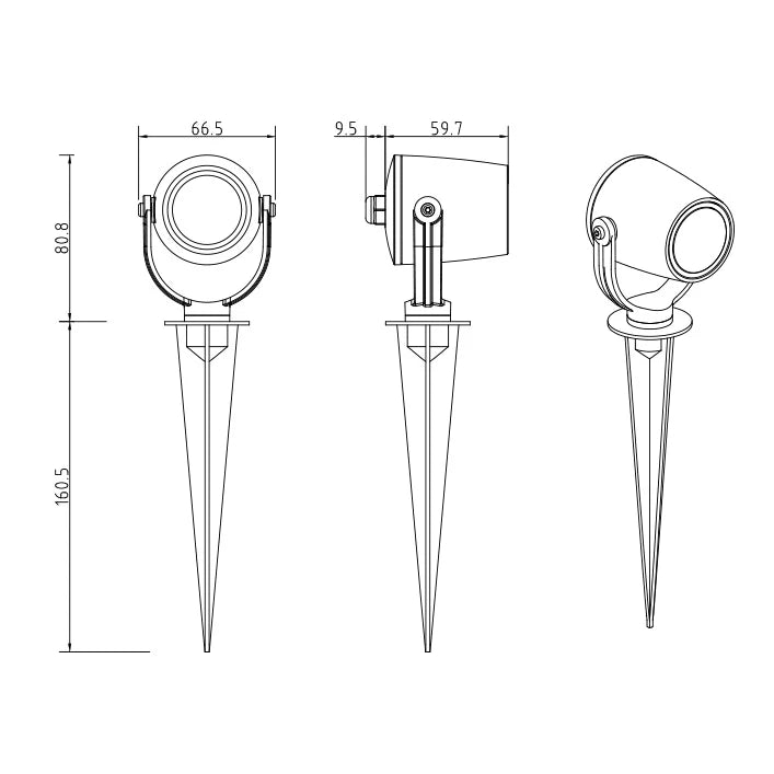 SALRAY MINISPIKE - SSPB2415SP5KIT Solar garden lights