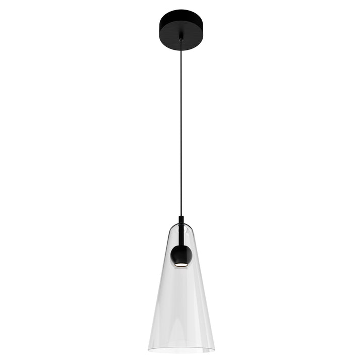 Calibo Skua Artisan Glass Tricolour LED Pendant Black Pendant