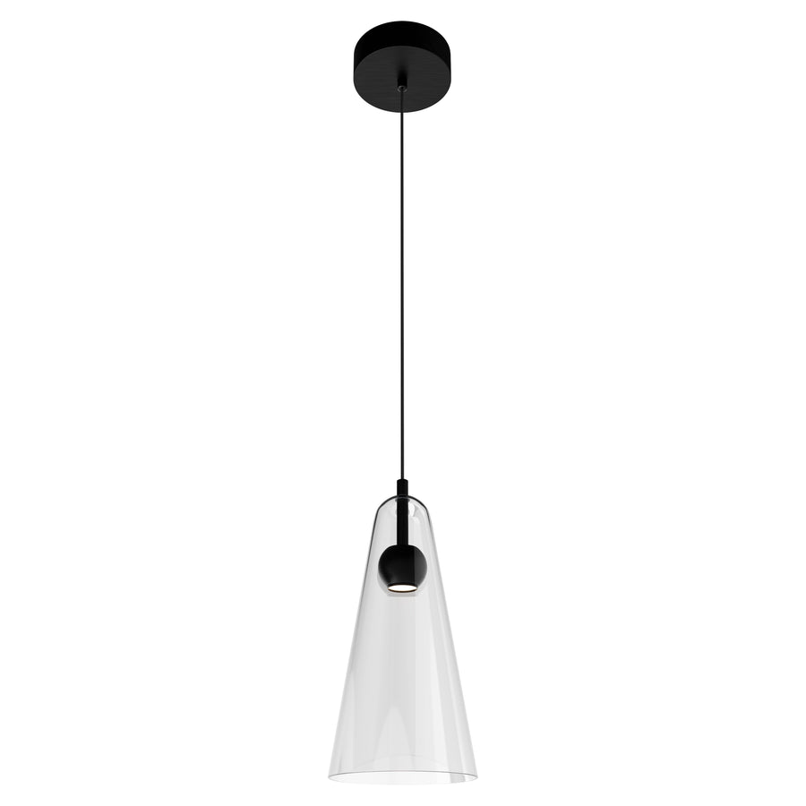 Calibo Skua Artisan Glass Tricolour LED Pendant Black Pendant