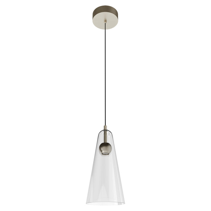 Calibo Skua Artisan Glass Tricolour LED Pendant Brushed Nickel Pendant