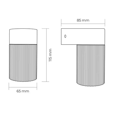 Torsten Mini Outdoor Wall Light in White or Black WALL LIGHT